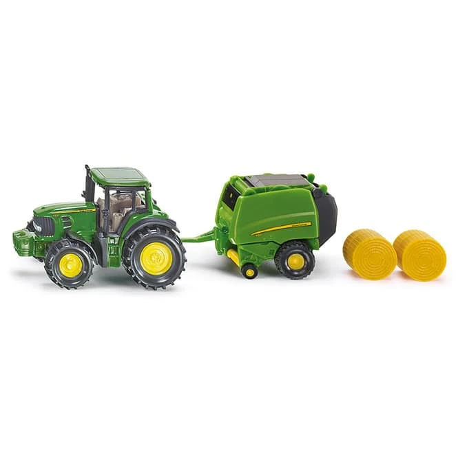 Siku Super 1665 - John Deere Traktor Mit Ballenpresse 3 Siku Super 1665 - John Deere Traktor Mit Ballenpresse