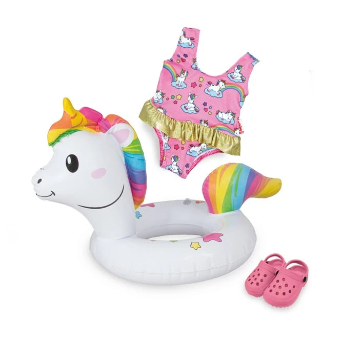 Puppen Einhorn Schwimmset - Größe 35-45 Cm 3 Puppen Einhorn Schwimmset - Größe 35-45 Cm