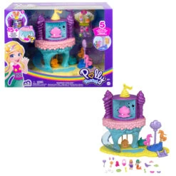 MATTEL Polly Pocket - Regenbogen-Einhornspaß Meerjungfrauen-Bucht -Spielzeug Aktionen Geschäft 231838 887961974119 polly pocket rainbow funland 03
