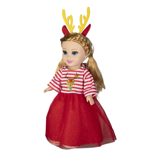 Puppen-Weihnachtskleid - Größe 35 - 45 Cm 4 Puppen-Weihnachtskleid - Größe 35 - 45 Cm – Bild 2