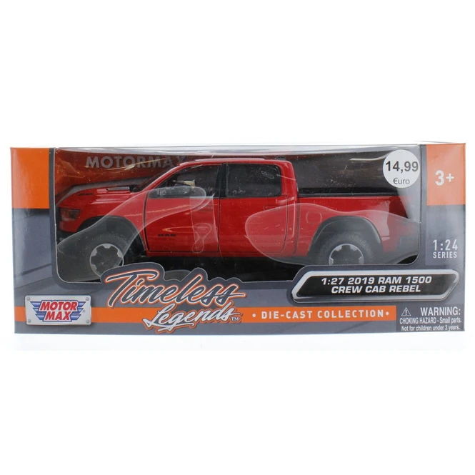 Motormax - 2019 Dodge Ram 1500 Crew Cab Rebel - Maßstab 1:27 3 Motormax - 2019 Dodge Ram 1500 Crew Cab Rebel - Maßstab 1:27