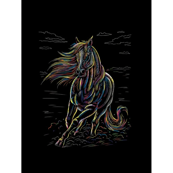 Besttoy - Kratzbild Pferd Am Strand 3 Besttoy - Kratzbild Pferd Am Strand