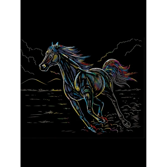 Besttoy - Kratzbild Pferd In Bergen 3 Besttoy - Kratzbild Pferd In Bergen