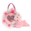 Aurora Plüsch Lama - Mit Tasche Pink -Spielzeug Aktionen Geschäft 239613 4016096442224 aurora pluesch lama in tasche5