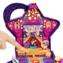 MATTEL Polly Pocket - Talent Show-Schatulle Mit Shani-Figur -Spielzeug Aktionen Geschäft 240624 194735057030 pollyville talentshow spielset 02