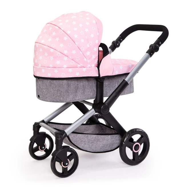 Kombi Puppenwagen Xeo - Rosa-Grau 4 Kombi Puppenwagen Xeo - Rosa-Grau – Bild 2