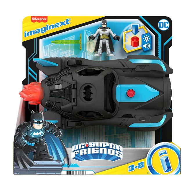 Fisher Price Imaginext - DC Super Friends - Licht Und Sound Batmobil 6 Fisher Price Imaginext - DC Super Friends - Licht Und Sound Batmobil – Bild 4