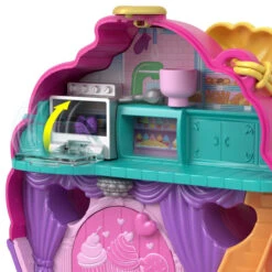 MATTEL Polly Pocket - Süße Träume Cupcake Schatulle - Cupcake Bakery -Spielzeug Aktionen Geschäft 247130 194735109180 Mattel Polly Pocket Cupcake Bakery 05