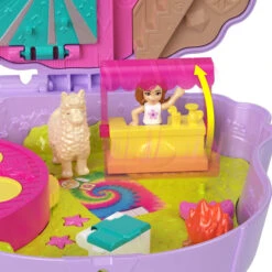 MATTEL Polly Pocket - Camp Abenteuer Lama Schatulle -Spielzeug Aktionen Geschäft 247132 194735109111 Mattel Polly Pocket Lama Camp 03