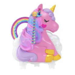 MATTEL Polly Pocket - Einhorn Haarspiel Schatulle -Spielzeug Aktionen Geschäft 247140 194735109302 Mattel Polly Pocket Schatulle Einhorn Haarspiel 04