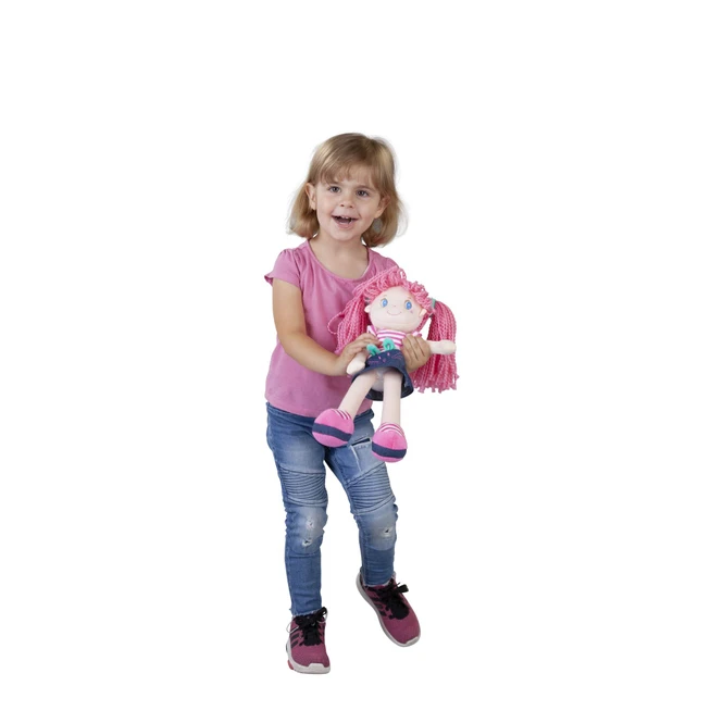 Besttoy - Weichpuppe - Mädchen Mit Jeansrock - Ca. 35 Cm 4 Besttoy - Weichpuppe - Mädchen Mit Jeansrock - Ca. 35 Cm – Bild 2