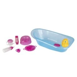 Puppenset - Badewanne Und Zubehör - 43 Cm - 1 Set 6 Puppenset - Badewanne Und Zubehör - 43 Cm - 1 Set -Spielzeug Aktionen Geschäft badeblau