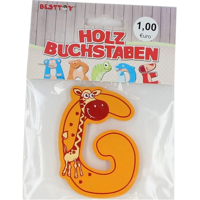 Besttoy - Holzbuchstabe - G - Orange 3 Besttoy - Holzbuchstabe - G - Orange