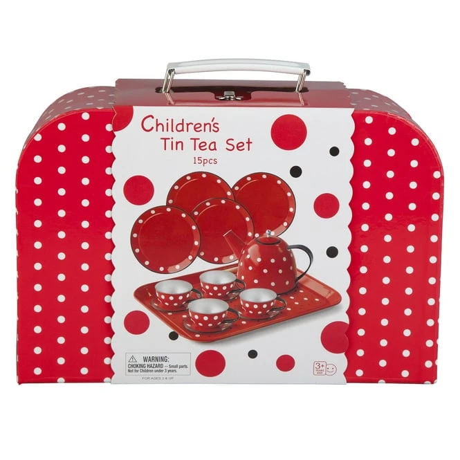 Kinder Teeservice Rot-weiß 15-teilig Besttoy 5 Kinder Teeservice Rot-weiß 15-teilig Besttoy – Bild 3